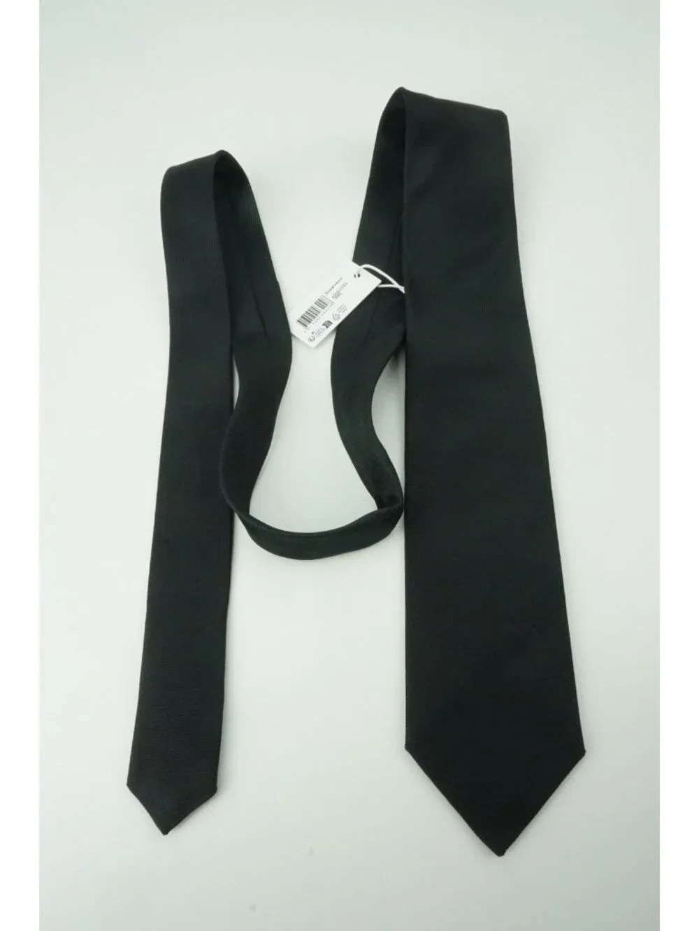 Eton Coal Black Woven Basketweave 100% Silk Tie Brand New With Tags